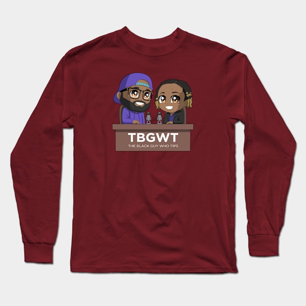 TBGWT Desk Logo Long Sleeve T-Shirt by The Black Guy Who Tips Podcast